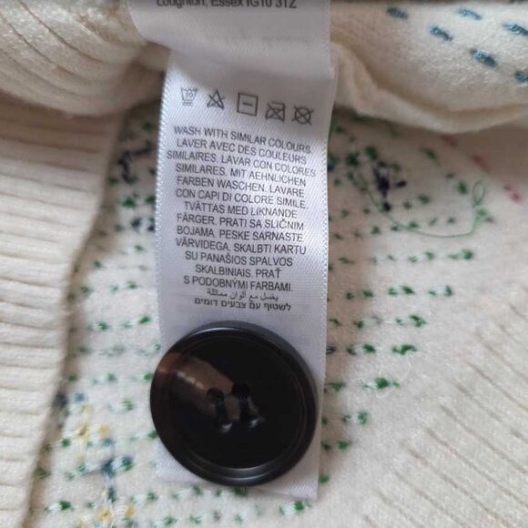 XXL Never Fully Dressed x Anthropologie embroidered work cardigan sweater - Picture 9 of 12